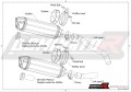 výfuk tlumič výfuku DOMINATOR homologovaný HP1 pasuje na motocykl Z1000 2007   2009 4