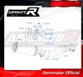 FZ1 FAZER 1000 VÝFUK Yamaha tlumič sportovní výfuk GP 2006 - 2015 DOMINATOR 5