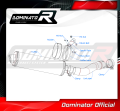 FZ1 FAZER 1000 VÝFUK Yamaha tlumič sportovní výfuk ROUND 2006 - 2015 DOMINATOR 5