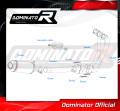 Yamaha MT 09 2021 - 2022 Kompletní výfukový systém tlumič sportovní výfuk koncovka výfuku sběrač potrubí výfuk HP3 BLACK Low Level DOMINATOR EXHAUST S