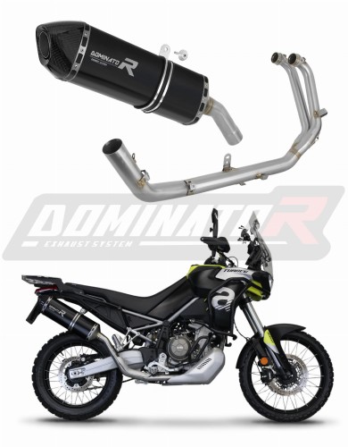 Aprilia Tuareg 660 2021 - 2022 VÝFUK Svod Sběrač Kompletní systém Tlumič Sportovní výfuk HP7 BLACK Dominator Exhaust System x
