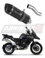 Benelli TRK 502 X 2018 - 2021 VÝFUK Tlumič Výfuk Sportovní výfuk Tlumič Výfuk Tlumič Výfuk Výfuk Výfuk Výfuk Tlumič HP1 BLACK Dominator Výfukový systé
