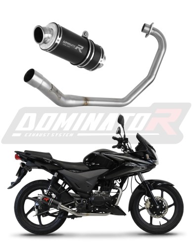 Honda CBF 125 2009-2014 Kompletní výfukový systém Tlumič Výfuk Sportovní tlumič Svod Výfuk Tlumič GP1 BLACK DOMINATOR x
