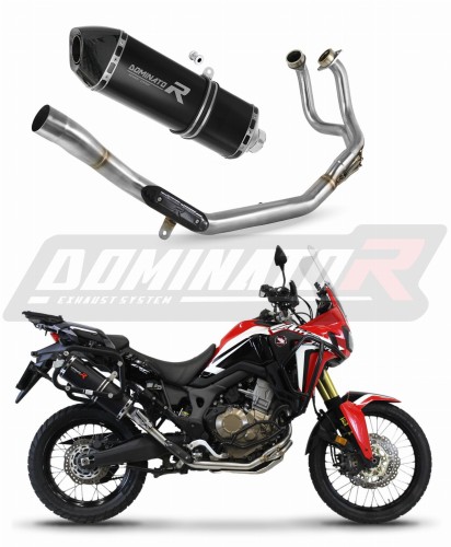 Honda CRF 1000L Africa Twin 2015 -2017 Kompletní výfukový systém Tlumič Výfuk Sportovní výfuk Svod Výfuk Tlumič HP7 BLACK DOMINATOR x