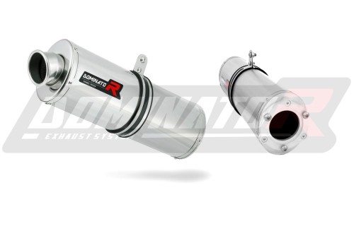 exhaust muffler DOMINATOR oval fits the motorcycle Kawasaki ZRX 1100  3