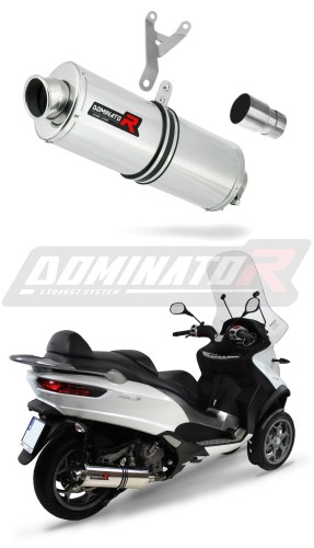 výfuk tlumič výfuku DOMINATOR oválný pasuje na motocykl Piaggio MP3 500 2008   2022 5