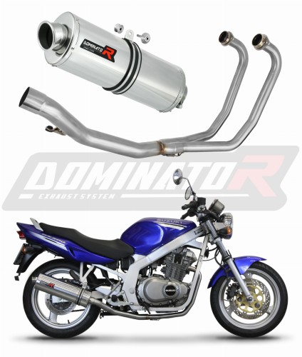 kompletní výfukový systém s tlumičem DOMINATOR Full System oválný pasuje na motocykl Suzuki GS 500E 1989   2009 7