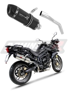 Triumph TIGER 800 XC XR 2011 - 2014 výfuk Tlumič HP1 BLACK + dB killer medium