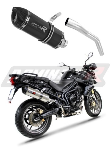 Triumph TIGER 800 XC XR 2011 - 2014 VÝFUK Tlumič Sportovní výfuk Koncovka výfuku Výfukový systém HP1 BLACK Dominator