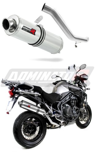 VÝFUK TIGER Explorer 1200 Triumph Tlumič Sportovní výfuk Tlumič KULATÝ 2012 - 2016 DOMINATOR x