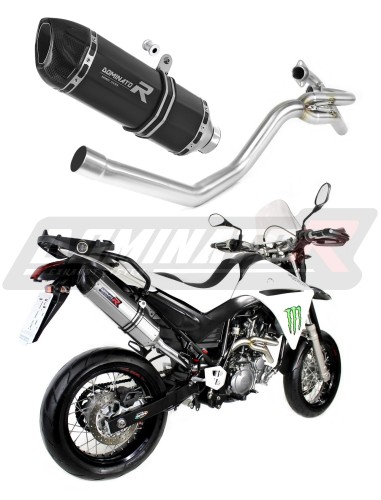 Yamaha XT 660 X 2004 - 2015 EXHAUST Collector Manifold Full System Muffler Auspuff Sportauspuff Silencer Echappement Silencieux Scarico Scarichi Escape Wydech Tłumik HP1 BLACK Dominator Exhaust System x
