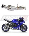 YZF R1 R1M 1000 RN65 Výfuk YAMAHA eliminátor katalyzátoru katalyzátor propojovací potrubí Decat DE-CAT EX Downpipe 2020 - 2021 DOMINATOR x