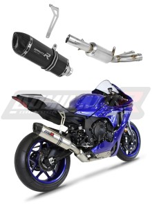 Yamaha YZF R1 1000 RN65 2020 - 2024 Výfukový systém RACE výfuk Tlumič HP1 BLACK + dB killer medium