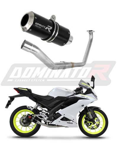 kompletní výfukový systém s tlumičem DOMINATOR Full System GP černý pasuje na motocykl Yamaha YZF R125 2019   2020 6