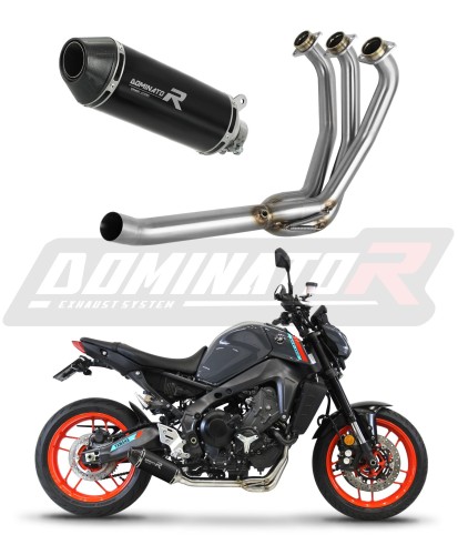 Yamaha MT 09 2021 - 2022 Kompletní výfukový systém tlumič sportovní výfuk koncovka výfuku sběrač potrubí výfuk HP3 BLACK Low Level DOMINATOR EXHAUST S