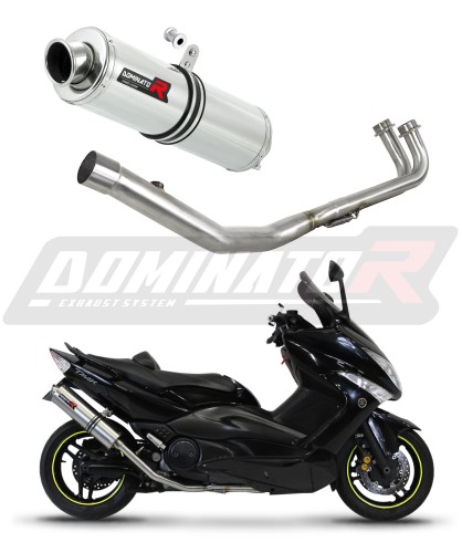 kompletní výfukový systém s tlumičem DOMINATOR Full System kulatý pasuje na motocykl Yamaha T MAX 500 2008   2011 6