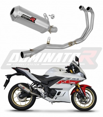 Yamaha YZF-R3 2022 Výfuk Tlumič Svod Sběrač Sportovní výfuk Tlumič Kompletní výfukový systém OV DOMINATOR x