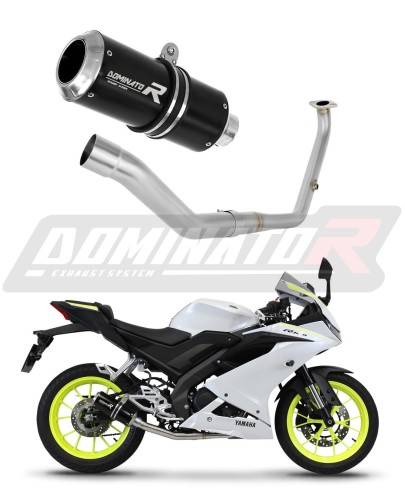 Yamaha YZF R125 2021 - 2022 VÝFUK Svod Sběrač Kompletní systém Tlumič Sportovní výfuk GP BLACK Dominator Exhaust System x