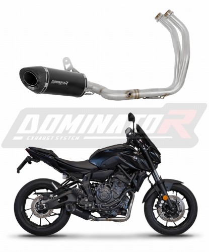 kompletní výfukový systém s tlumičem DOMINATOR Full System HP8 černý pasuje na motocykl Yamaha MT 07 2021   2024 7