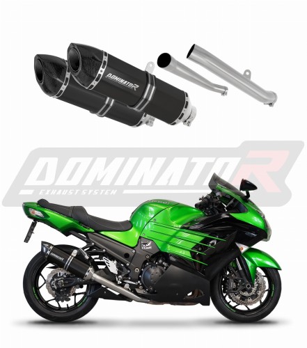 KAWASAKI ZZR 1400 2012 - 2023 VÝFUK Tlumič sportovní výfuk tlumič výfuku HP5 BLACK Dominator Exhaust System