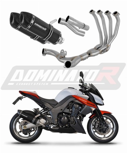 Kawasaki Z1000 2014 - 2016 kompletní výfukový systém tlumič výfuk sportovní výfuk sběrné potrubí svody výfuk tlumič HP1 BLACK DOMINATOR x