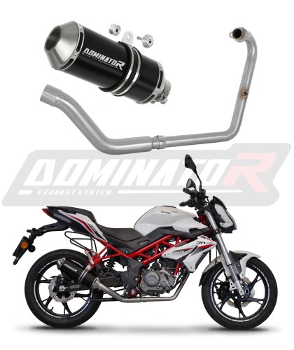 kompletní výfukový systém s tlumičem DOMINATOR Full System OV G2 černý pasuje na motocykl Benelli BN 125 2018   2023 6