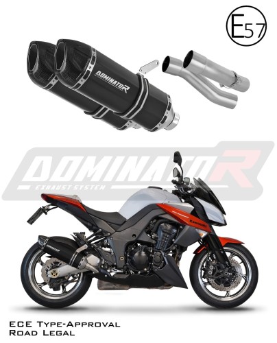 výfuk tlumič výfuku DOMINATOR homologovaný HP1 černý pasuje na motocykl Kawasaki Z1000 2010   2013 6