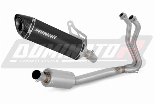 kompletní výfukový systém s tlumičem DOMINATOR Full System HP8 černý pasuje na motocykl Kawasaki Z400 2018   2023