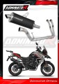kompletní výfukový systém s tlumičem DOMINATOR Full System P7 černý pasuje na motocykl Benelli TRK 702 / TRK 702X 2023   2024