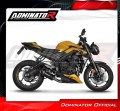 kompletní výfukový systém s tlumičem DOMINATOR Full System HP8 černý pasuje na motocykl Triumph STREET TRIPLE 765 S / R / RS 2023   2024 2