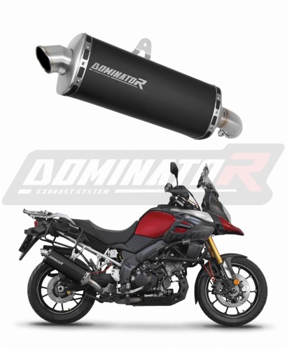 exhaust muffler DOMINATOR P7 BLACK fits the motorcycle Suzuki DL 1000 V Strom 2014   2016