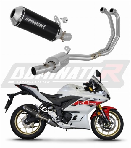 kompletní výfukový systém s tlumičem DOMINATOR Full System OV G2 černý pasuje na motocykl Yamaha YZF R3 2019   2024 2