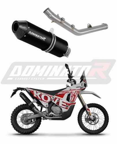 výfuk tlumič výfuku DOMINATOR MX2 černý pasuje na motocykl Kove 450 RALLY 2023   2025