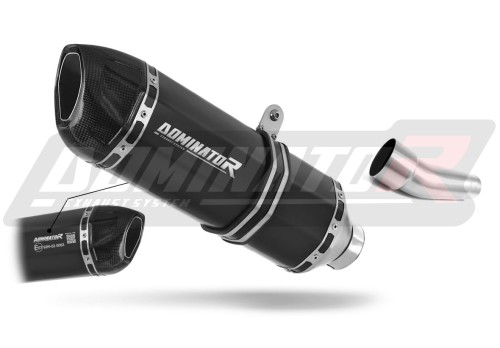exhaust muffler DOMINATOR homologated road legal HP1 BLACK fits the motorcycle Kawasaki ZX6R 636 2009   2016