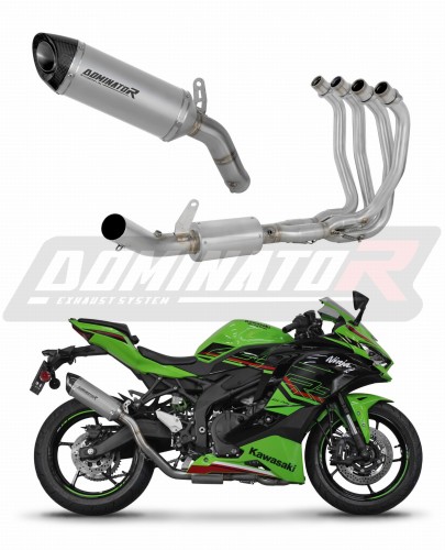 complete exhaust system with muffler DOMINATOR Full System titanium HP8 fits the motorcycle Kawasaki ZX 4R / RR 2023   2024 5