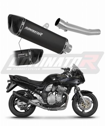 výfuk tlumič výfuku DOMINATOR homologovaný HP6 černý pasuje na motocykl Suzuki GSF BANDIT 1200 1996   2000