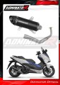 kompletní výfukový systém s tlumičem DOMINATOR Full System HP8 černý pasuje na motocykl Honda NSS 125 FORZA 2017   2020 2