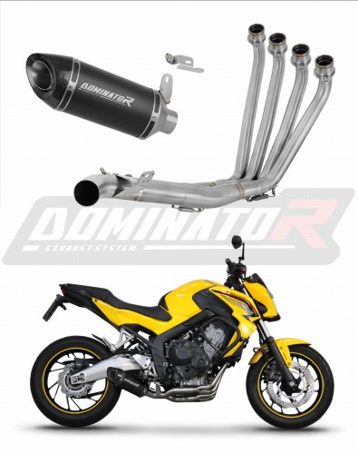 kompletní výfukový systém s tlumičem DOMINATOR Full System HP8 černý pasuje na motocykl Honda CB 650 F 2014   2018