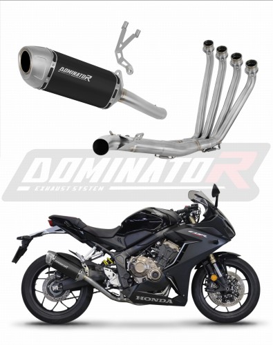 kompletní výfukový systém s tlumičem DOMINATOR Full System S6 černý pasuje na motocykl Honda CBR 650 R 2019   2023
