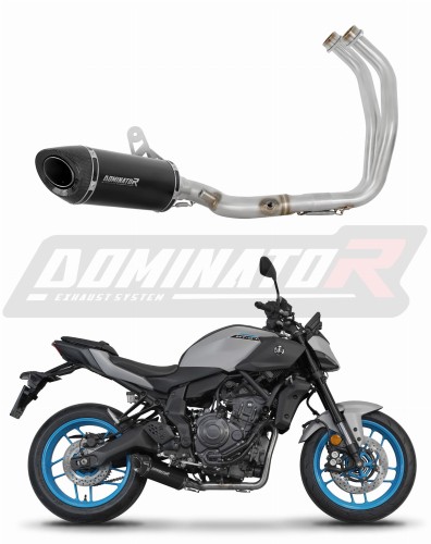 kompletní výfukový systém s tlumičem DOMINATOR Full System HP8 černý pasuje na motocykl Yamaha MT 07 2025