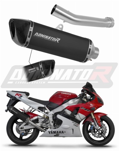 výfuk tlumič výfuku DOMINATOR homologovaný HP6 černý pasuje na motocykl Yamaha YZF R1 1000 RN04 2000   2001