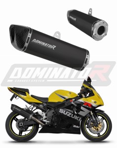 Suzuki GSXR 1000 K1 - K4 2001 - 2004 výfuk tlumič HP6 BLACK + dB killer