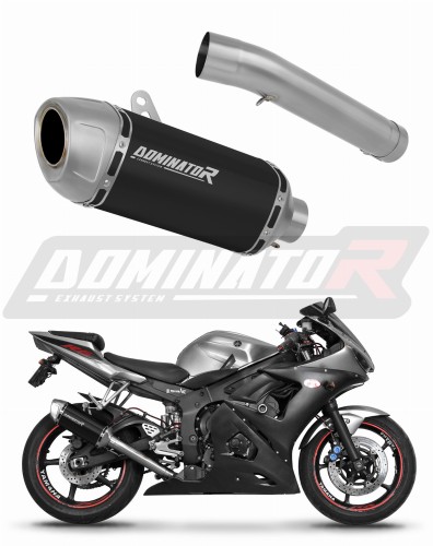 výfuk tlumič výfuku DOMINATOR S6 Shorty černý pasuje na motocykl Yamaha YZF R6 2003   2005