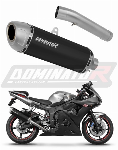 výfuk tlumič výfuku DOMINATOR S6 černý pasuje na motocykl Yamaha YZF R6 2003   2005