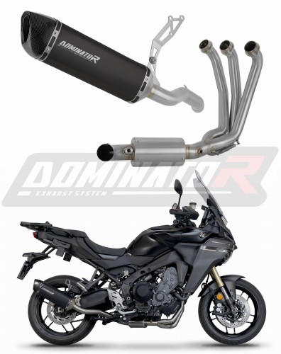 kompletní výfukový systém s tlumičem DOMINATOR Full System HP6 černý EX pasuje na motocykl Yamaha Tracer 9 / GT 2025   2026