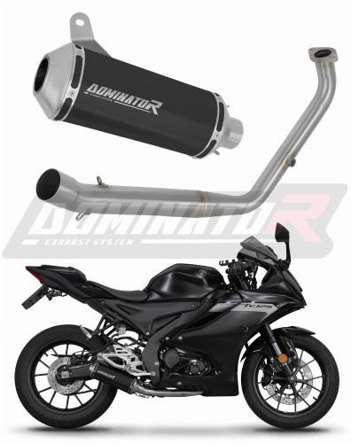 kompletní výfukový systém s tlumičem DOMINATOR Full System OV G2 černý pasuje na motocykl Yamaha YZF R125 2021   2024