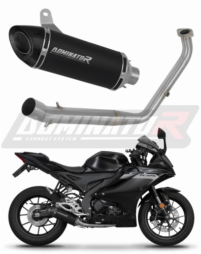 kompletní výfukový systém s tlumičem DOMINATOR Full System HP8 černý pasuje na motocykl Yamaha YZF R125 2021   2024