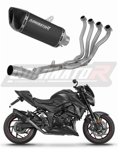 kompletní výfukový systém s tlumičem DOMINATOR Full System HP6 černý pasuje na motocykl Suzuki GSX S 750 2017   2020
