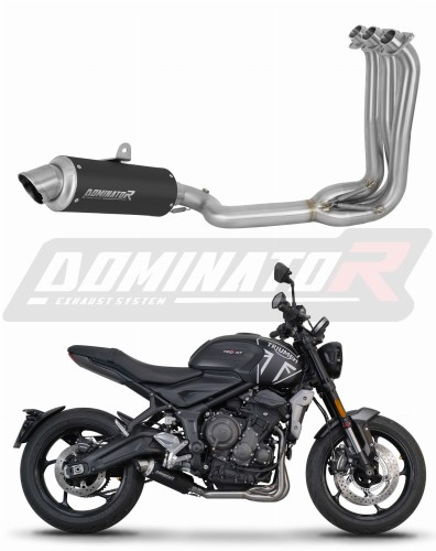 kompletní výfukový systém s tlumičem DOMINATOR Full System GPF černý pasuje na motocykl Triumph Trident 660 2021   2024