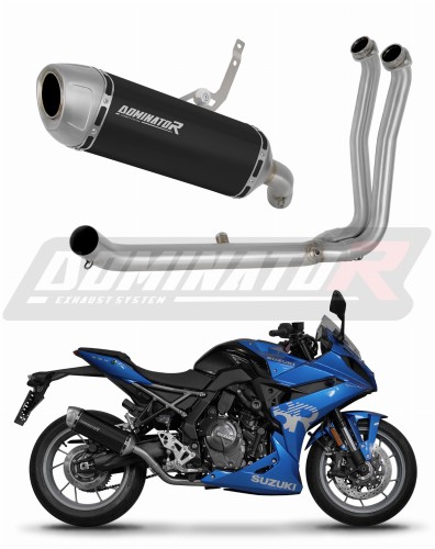 kompletní výfukový systém s tlumičem DOMINATOR Full System S6 černý pasuje na motocykl Suzuki GSX 8R / 8S 2023   2025